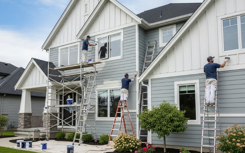 Full exterior house repaint Gold Coast - Nerang